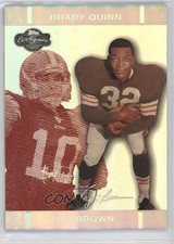 2007 Co-Signers Red Changing Faces Hyper Silver Jim Brown Brady Quinn HOF 0v2