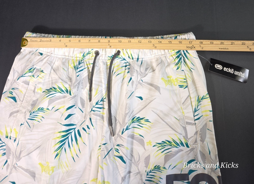 Ecko Unltd White Tropical Mix Board Shorts Men's Size L New With Tags - Picture 11 of 16