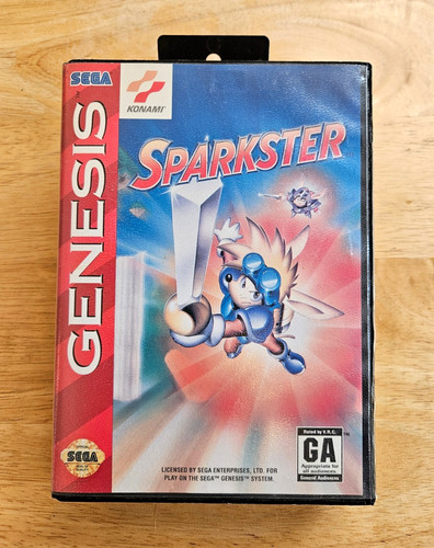 Sega Genesis - Sparkster - Konami Video Game in the Original Box