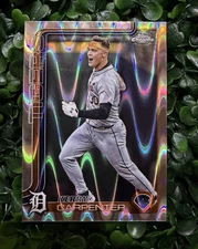 2025 Topps Chrome Ray Wave KERRY CARPENTER Detroit Tigers #299