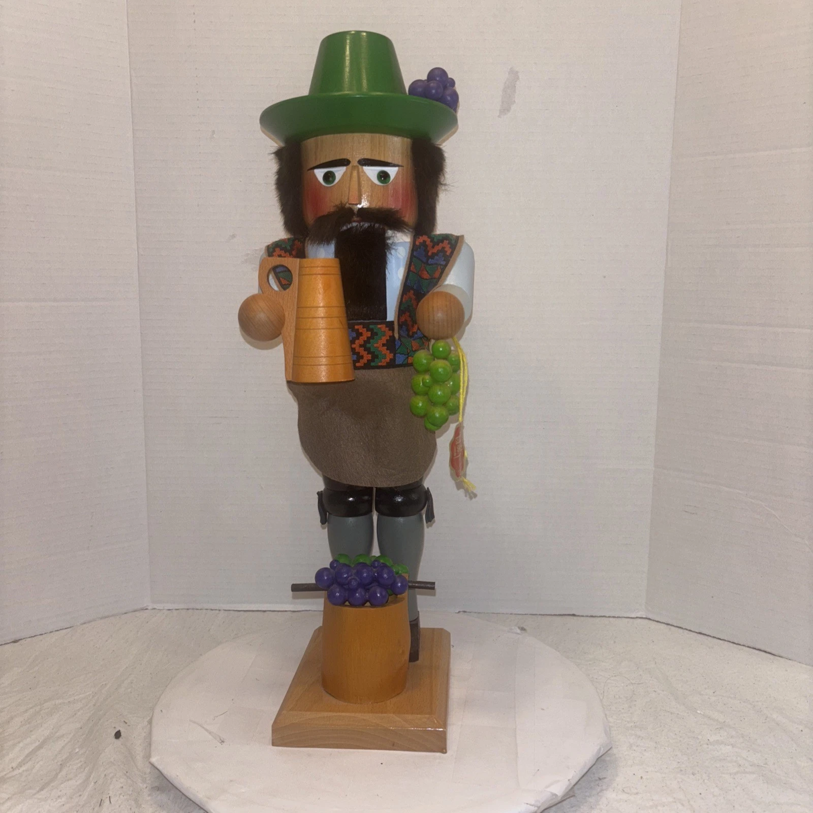 Steinbach Nutcracker Wine Grower S1690 18" Handmade Germany Grapes!🍇!