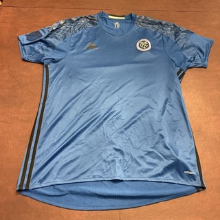 2018 New York City FC Soccer Training Jersey Adidas Size XXL Blue Futbol