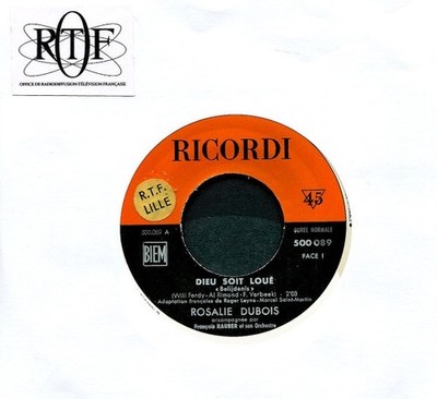 ROSALIE DUBOIS - Ricordi 500 089 - ORTF - Gott sei gelobt, es gab - es gab