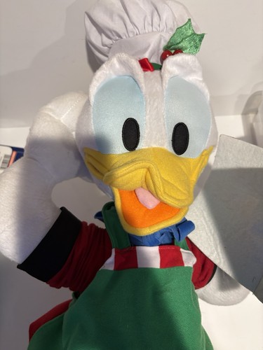 Disney Plush Porch Buddies Donald The Baker Chef Cookie Recipes - Picture 2 of 11