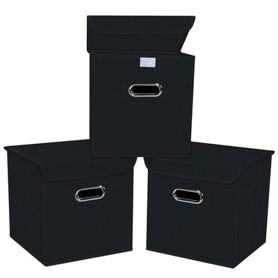 Fabric Storage Cube Bins With Lids Closet Organizers Collapsible Storage Bins Ba