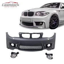 For 2008-2013 BMW E82/E88/125i/128 1 Series 1M Style Front Bumper W/Fog Lights