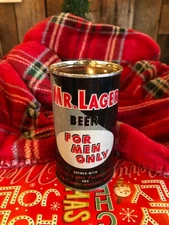 MR LAGER Flat Top Beer Can cone pull **** THE  REAL DEAL **** POSSIBLY THE BEST