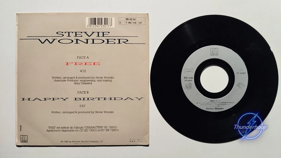 Stevie Wonder – Free 45 tours - Photo 2/2