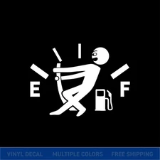 Funny Fuel Gauge Car Sticker – Low Gas Tank Empty Gauge Decal for Vehicle