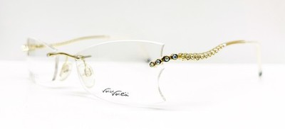 RARE! Voici Voila Alpina VV112 A36 mit Swarovski Strasssteine Randlose Brille