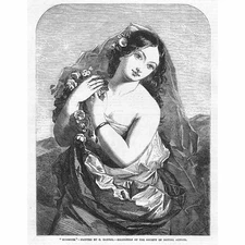 FINE ART Sunshine by C Baxter - Antique Print 1855