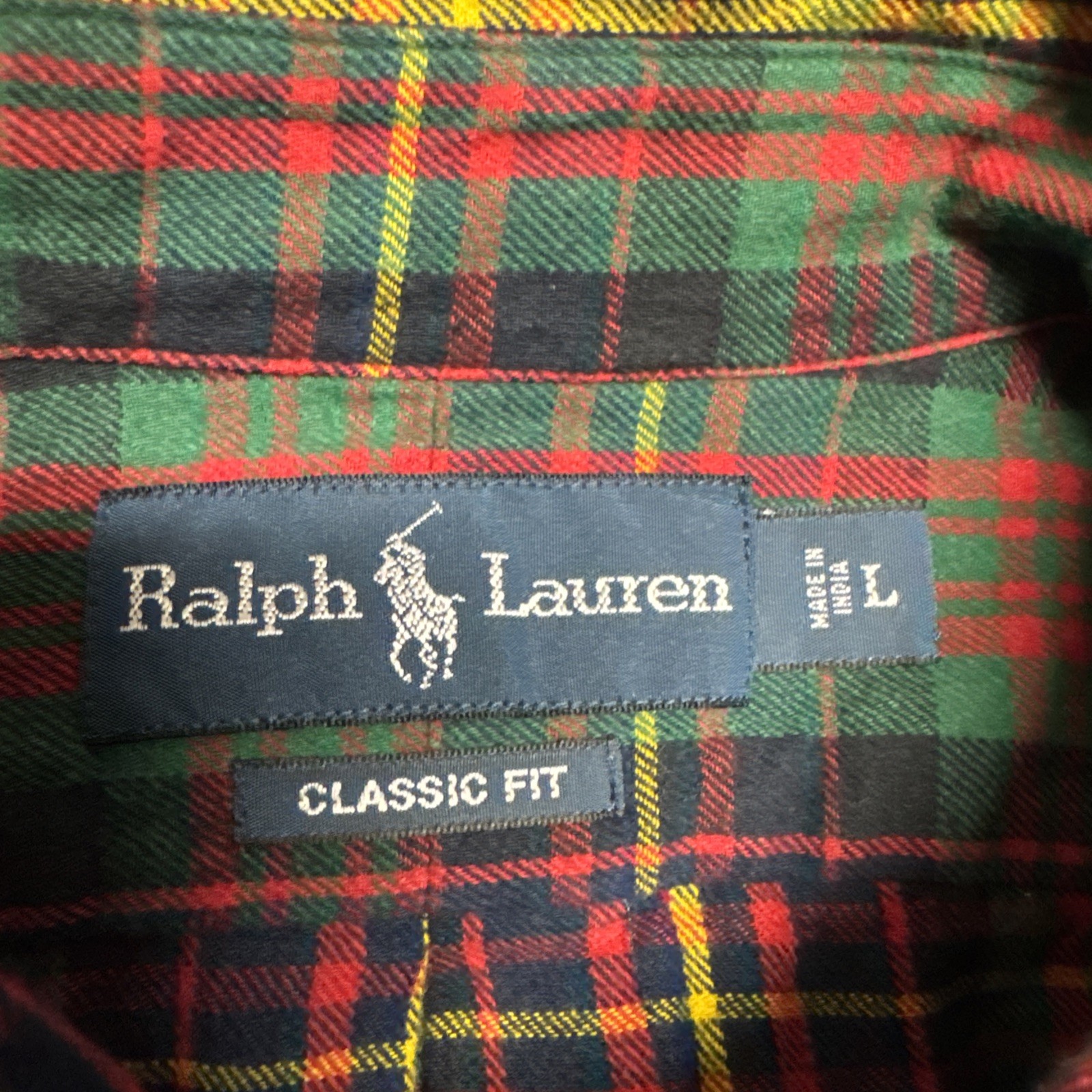 Polo Ralph Lauren Pony vestibilità classica camicia abbottonata a quadri uomo grande