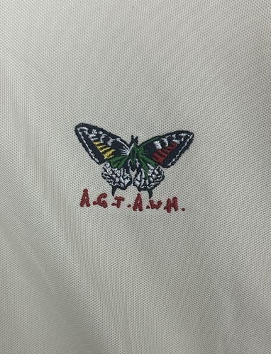 Camisa Polo Agtawh Para Hombre Mediana Multicolor Logo Mariposa Manga Corta Informal - Imagen 2 de 10