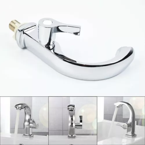 G1/2" Kaltwasser Armatur Waschtischarmatur Wasserhahn Für Badezimmer Waschbecken - Bild 4 von 13