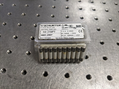 SCHURTER FUSE SPT Ceramic 5X20mm 2A 250V *NEW* Qty.10 0001.2507
