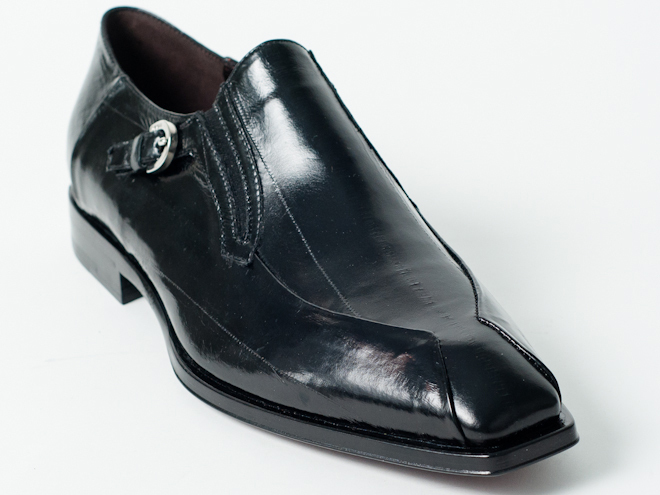 New Cesare Paciotti Black Eel Leather Shoes UK 7.5 US 8.5  display picture 1
