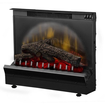 Dimplex 23 in. Electric Fireplace Insert Adjustable Flame Stainless Steel Black