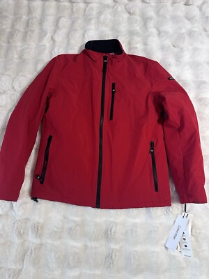 CALVIN KLEIN Infinite Stretch Men s Soft Shell Jacket Coat Red Black Size Small