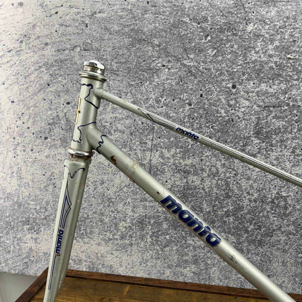 Juego de cuadro vintage Manta Mixte 56 cm paso a paso acero años 80 bicicleta eroica Foto 3 de 4