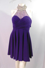Jovani Short Cocktail Dress  COLOR :Purple  Size 2