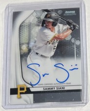 2020 Bowman Sterling SAMMY SIANI BASE Refractor Rookie Auto Prospect BSPA-SS
