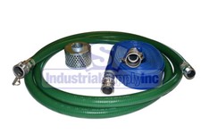 Suction Hose PVC Green Standard 3" x 20 FT Regular Kit 50 FT Blue