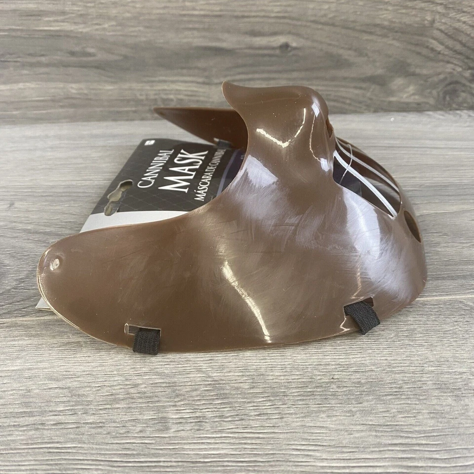 Cannibal Mask Mouth Restraint Half Mask Horror Halloween Costume Accessory Brown - Image 3 of 4