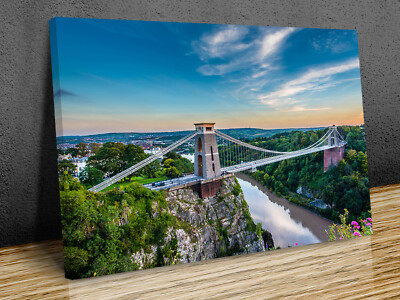 Clifton Suspension Bridge, Bristol, mounted canvas print ready to hang