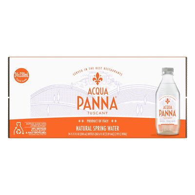 Acqua Panna Natural Spring Water 24 Pack 11.15 Fl Oz Bottles Fine Dining Taste