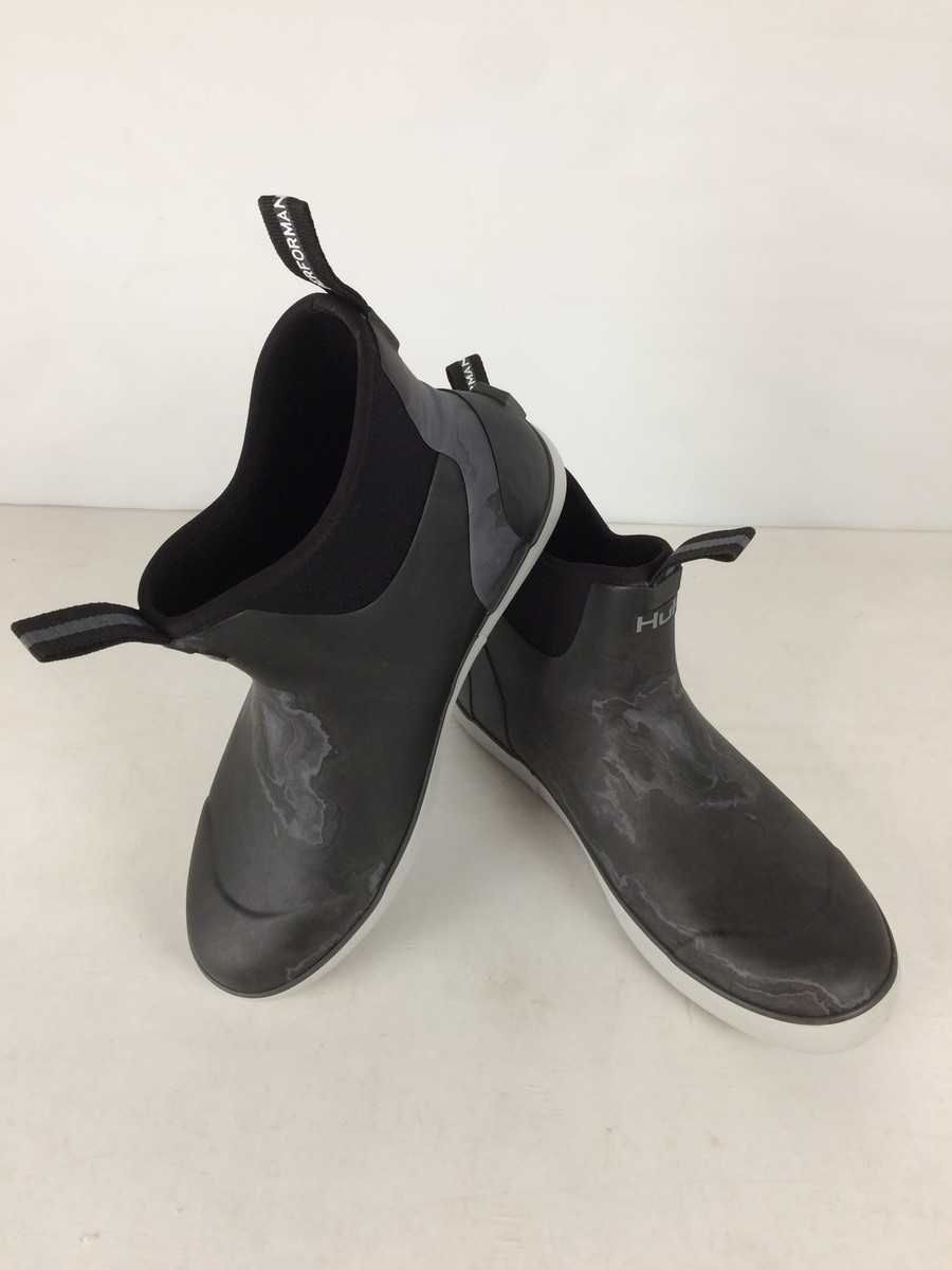 Huk Rogue Wave Brackish Rock Men's Deck Boots, Black, M11