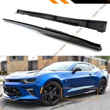 For 2016-2022 Chevy Camaro Lt Ss Rs Gloss Black Zl1 Style Side Skirt Extension