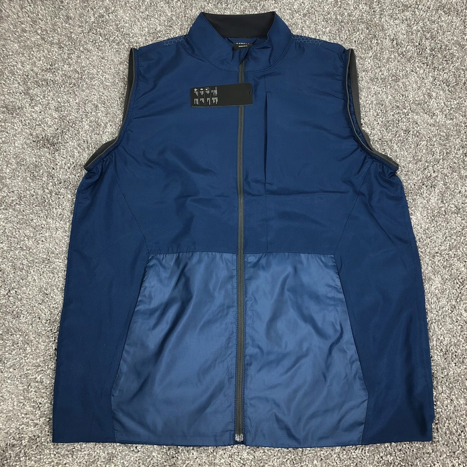 Oakley Terrain Packable Mens Golf Vest Poseidon Navy Blue Size M Medium $110 - Image 3 of 4
