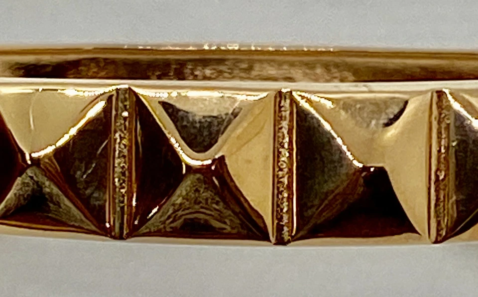 Brazalete QVC 18K Oro Rosa Sobre Bronce Italia Diseño Pirámide 7-1/4" Foto 4 de 4