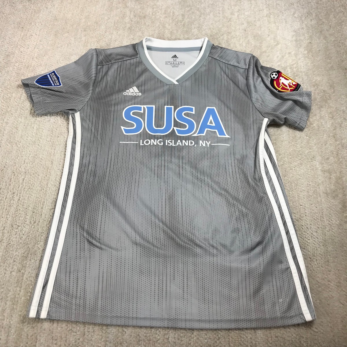 SUSA FC Football Shirt Mens Medium Jersey ADIDAS Long Island SUSA FC Football Shirt Mens Medium Jersey ADIDAS Long Island