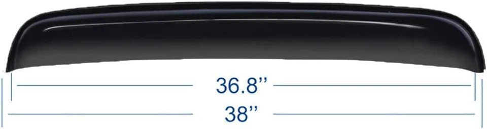 Visera de ventana superior universal de 38" deflector de techo corredizo protector de lluvia para techo solar Foto 3 de 4