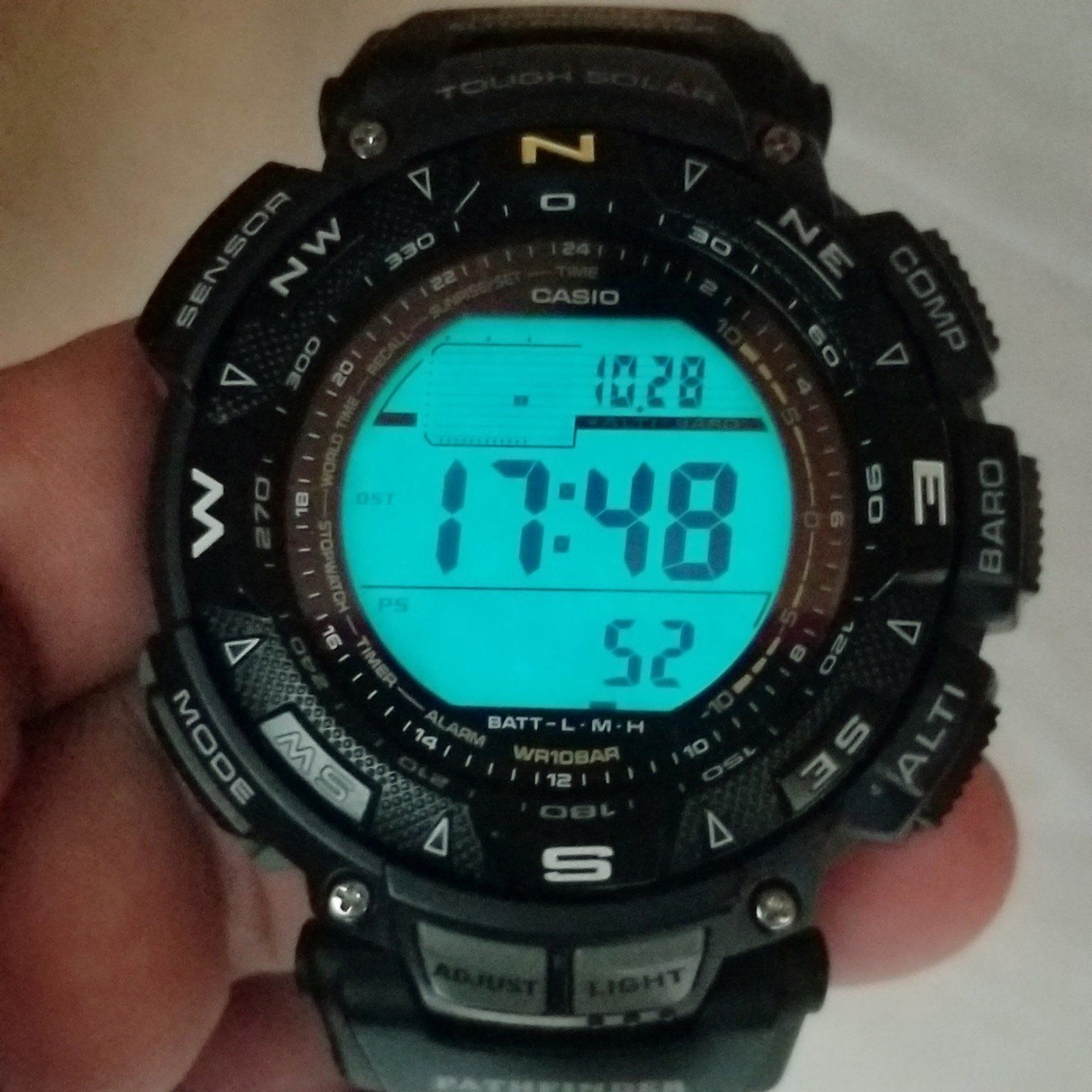 ⌚Casio Pro Trek Digital PAG240 Pathfinder sportwatch temp compass barometer alti