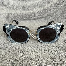 The Day Womens Butterfly Sunglasses Blue Black Gold Polycarbonate UV400 10162