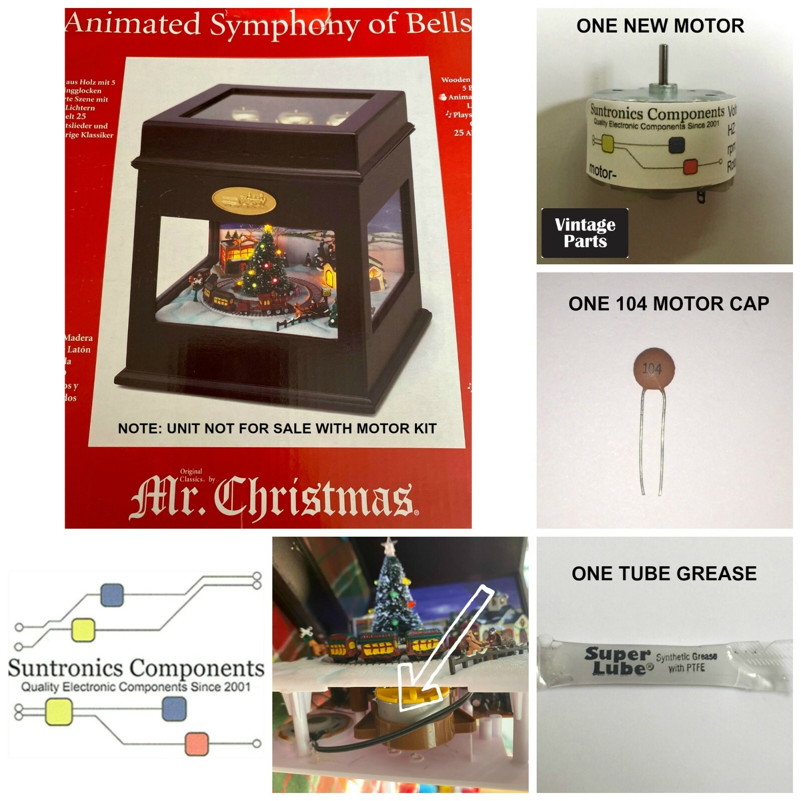 MR CHRISTMAS Animated Symphony OF Bells 2011 Motor Kit (unit not for