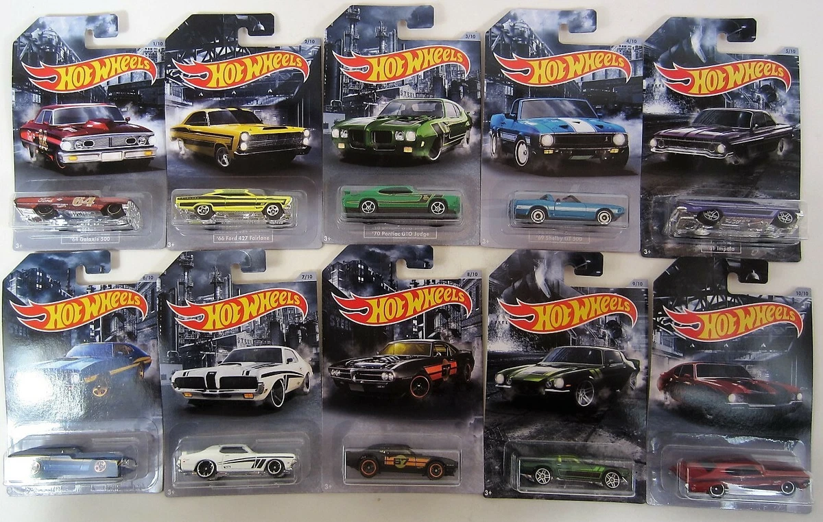 2020 Hot Wheels American Steel Muscle Cars Set of 10 - Ford Chevy Pontiac  GJW63A