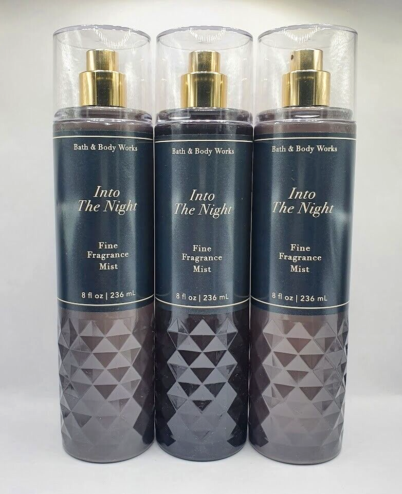 BATH AND BODY WORKS INTO THE NIGHT BODY MIST 8 FL OZ (SET OF 3) | eBay