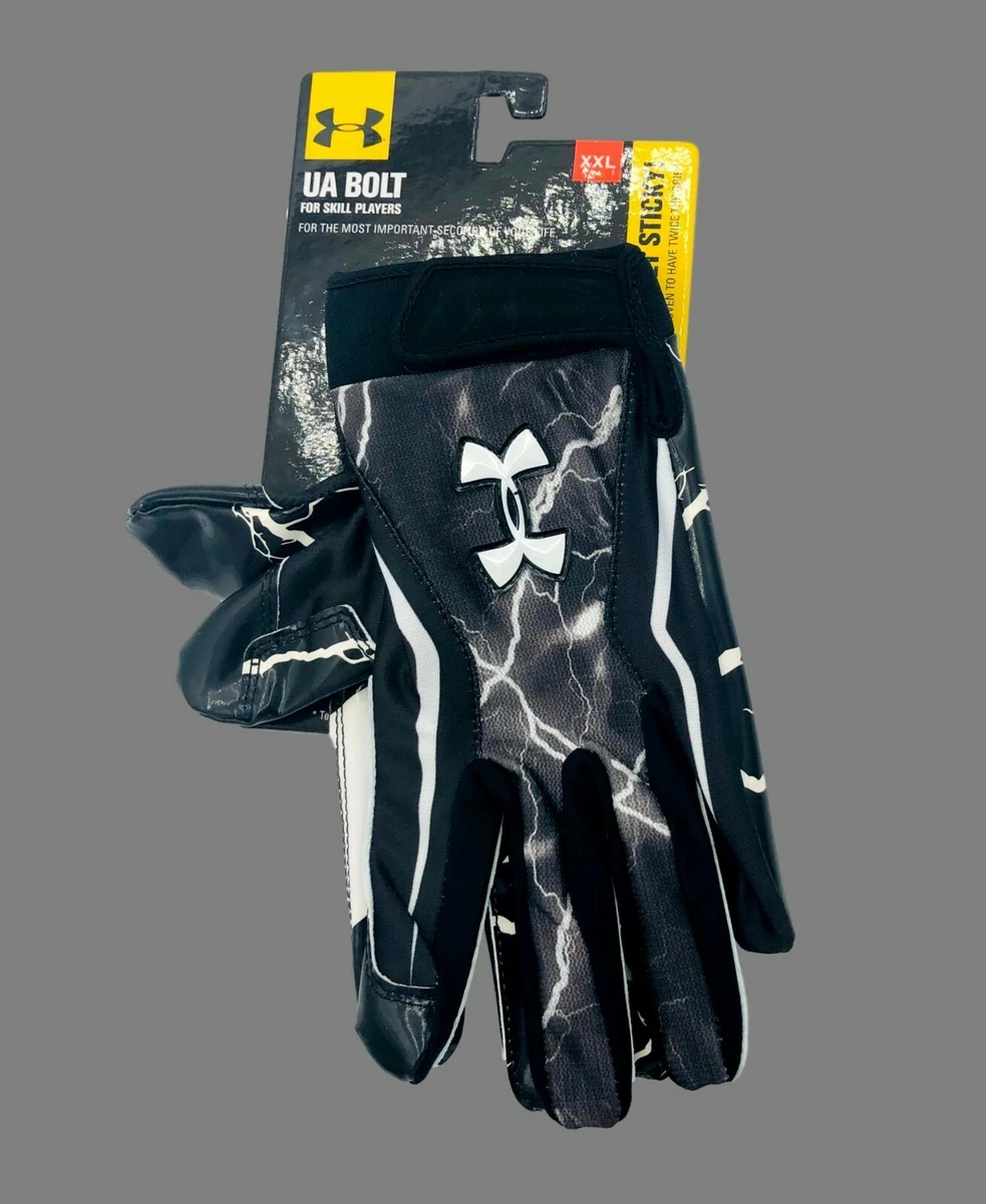 UNDER ARMOUR UA Bolt Gameday Armour Collection Football Gloves Men s sz 2XL