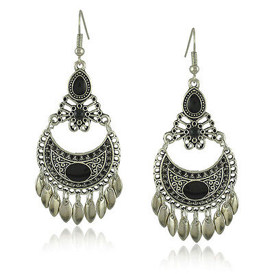 Amazon.com: Indian Ethnic Vintage Gold Brone Sparkly Crystal Teardrop  Dangle Drop Earrings Bohemian Gypsy Retro Rhinestone Hook Earrings for  Girls and Women Love Statement Jewelry Gift (Black): Clothing, Shoes &  Jewelry