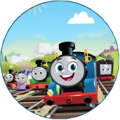 Essbar Thomas and Friends Zug Train Tortenaufleger Torte  Geburstag Party + TEXT