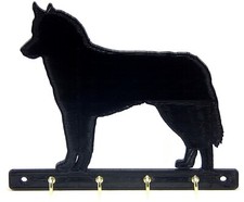 Siberian Husky Dog Leash Holder Hanger Key Rack Organizer Wall Mounted Hooks