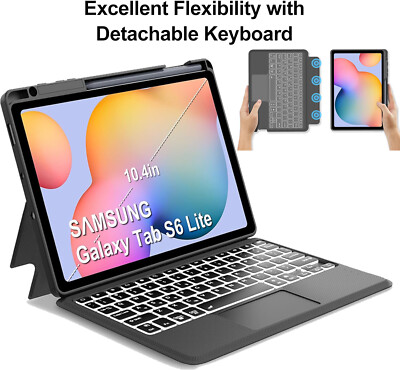 Touch Keyboard Case for Samsung Galaxy Tab S6 Lite 10.4'' 2020/2022/2024 Backlit