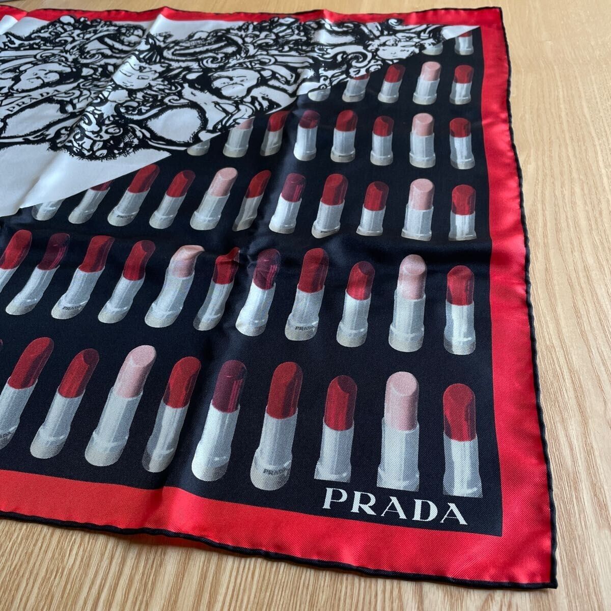 Prada Lip Stick Baroque Print Double Match Handkerchief Prada Lip Stick Baroque Print Double Match Handkerchief