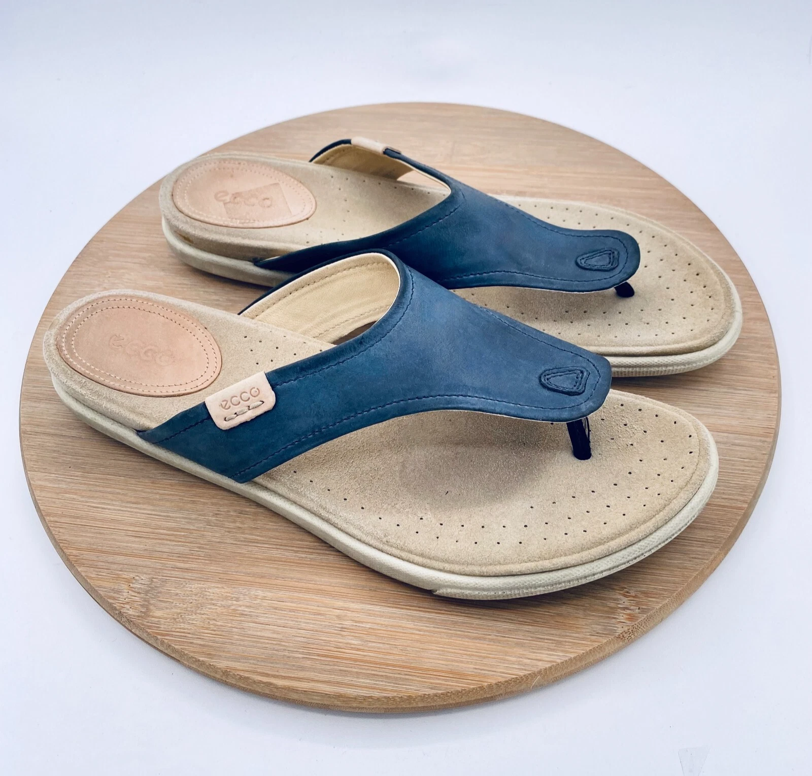 Sandali donna Ecco 10 41 infradito infradito in pelle blu