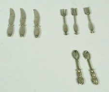 Doll House Silverware 3 Forks 3 Knives 2 Spoons Miniature