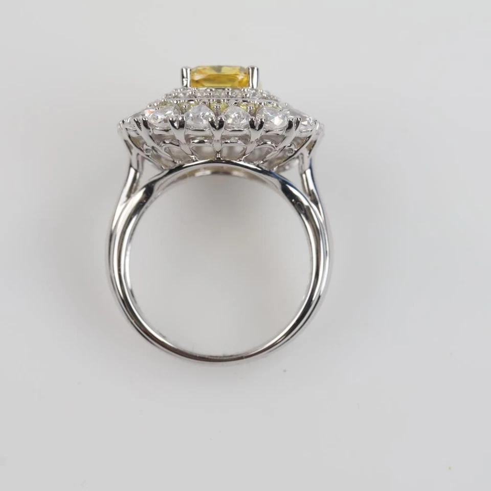 Anillo Victoria Wieck Beverly Hills plata esterlina gema amarilla canaria Foto 2 de 4