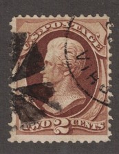 US Stamp Scott 135A Red Brown 2cent Jackson with I Grill - Used